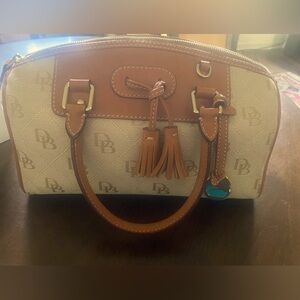 Dooney and Burke Tan and Cream- like new but missing shoulder strap